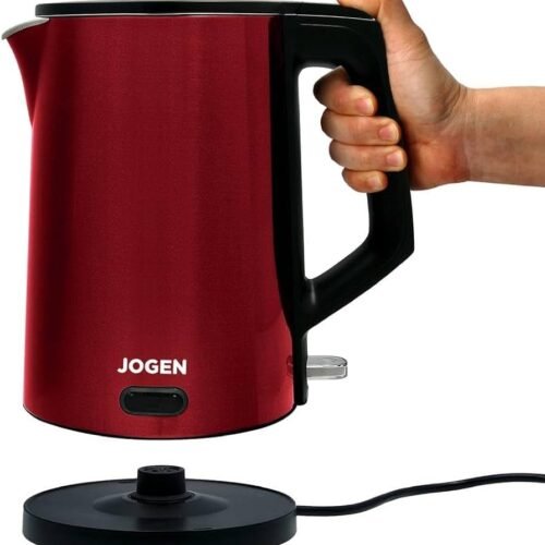 Jogen KE4212 Stainless Steel Electric Kettle with Keep Warm Function 1.7L 2200W Red