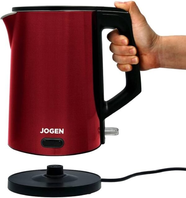 Jogen KE4212 Stainless Steel Electric Kettle with Keep Warm Function 1.7L 2200W Red