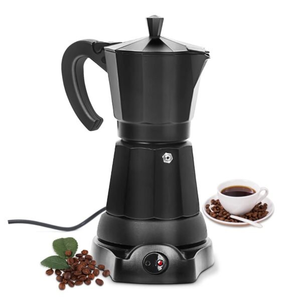 61inlAOvSfL SHANGSKY Coffee Pot Electric Coffe Maker Plug in Coffee Appliance Coffee Pot Espresso Machine Portable Aluminum Electric Mocha Pot