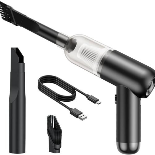 Handheld Vacuum Cleaner Wireless Portable Car Vacuum Cleaner with HEPA Filter 2 Suction Levels Black