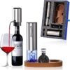 71BFndCvWZL._AC_UF894,1000_QL80_ Electric Wine Gift Set 4 in1 Rechargeable Wine Opener Foil Cutter Electric Wine Pourer & Aerator Vacuum Stoppers Stainless Steel Type-C Charging Food Grade Material