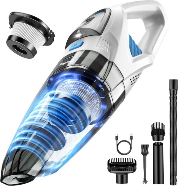 71O167hl7zL._AC_UF894,1000_QL80_ Handheld Vacuum Cleaner Battery with 25000 Pa Strong Suction Power Wireless Vacuum Cleaner with HEPA Filter Attachments