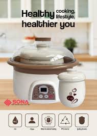 SONA 2.5L Electric Steaming and Stewing Pot